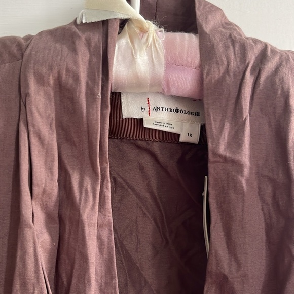 Anthropologie The Tommie Cap Sleeve Smocked Front-Zip Shirt Dress Sz 1X NWT - Picture 8 of 14